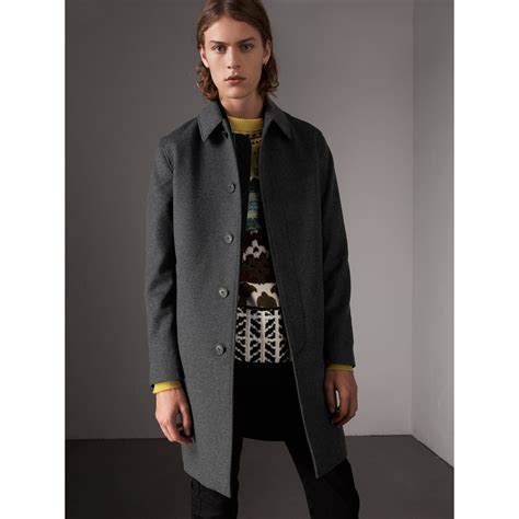 burberry wool cashmere blend car coat|burberry coat with wool collar.